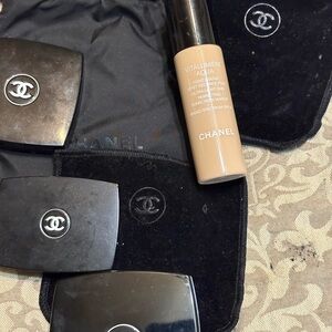 CHANEL Beige Foundation Stick with Black Logo Cap